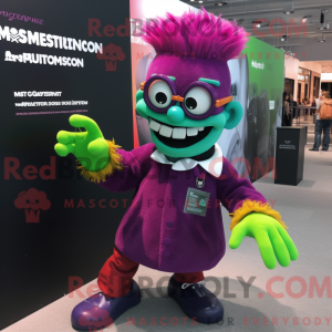 Magenta Frankenstein maskot...