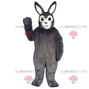 Klasyczna szara maskotka królika - Redbrokoly.com