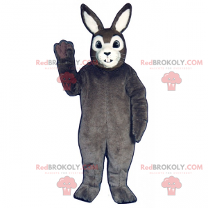 Mascotte de lapin gris classique - Redbrokoly.com