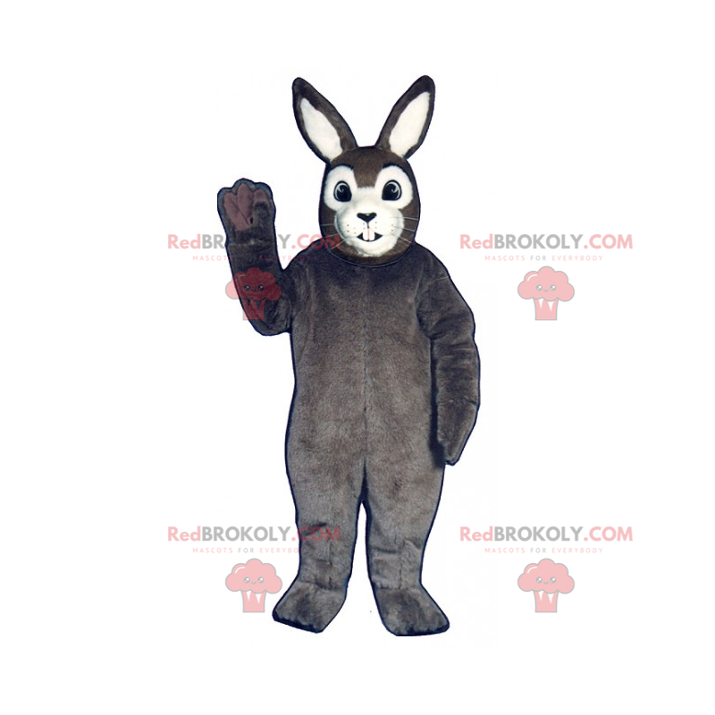 Mascotte de lapin gris classique - Redbrokoly.com