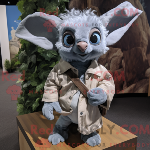 Grijze Bat mascotte kostuum...