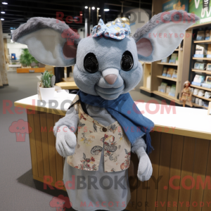 Grijze Bat mascotte kostuum...