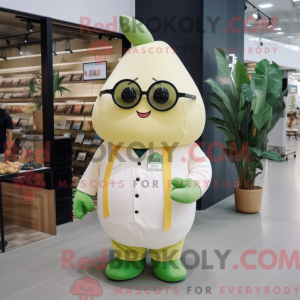 Cream Pære maskot kostume...