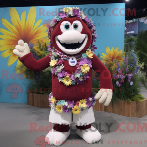 Maroon Bouquet Of Flowers...