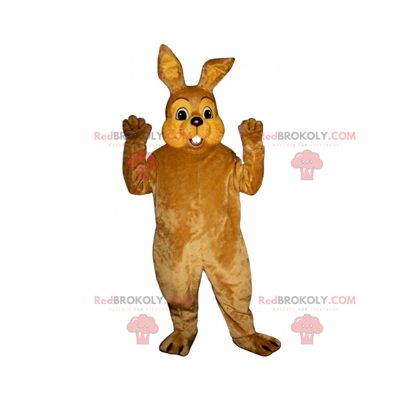 Brązowy królik maskotka z dużymi oczami - Redbrokoly.com Brązowy królik maskotka z dużymi oczami - Redbrokoly.com