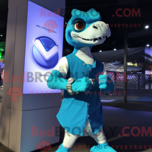 Cyan Deinonychus máscara de...