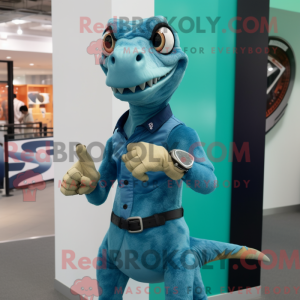 Cyan Deinonychus máscara de...