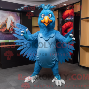 Blå Tandoori Kylling maskot...