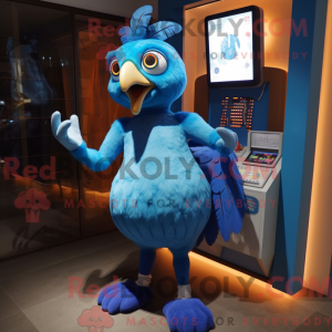 Blå Tandoori Kylling maskot...