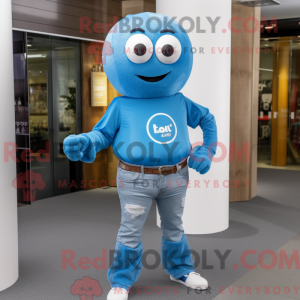 Blå Falafel maskot kostume...