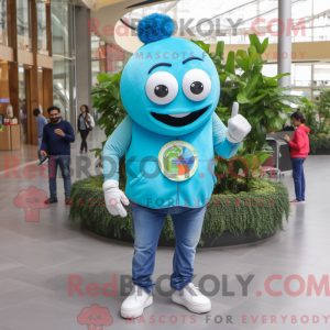 Blå Falafel maskot kostume...
