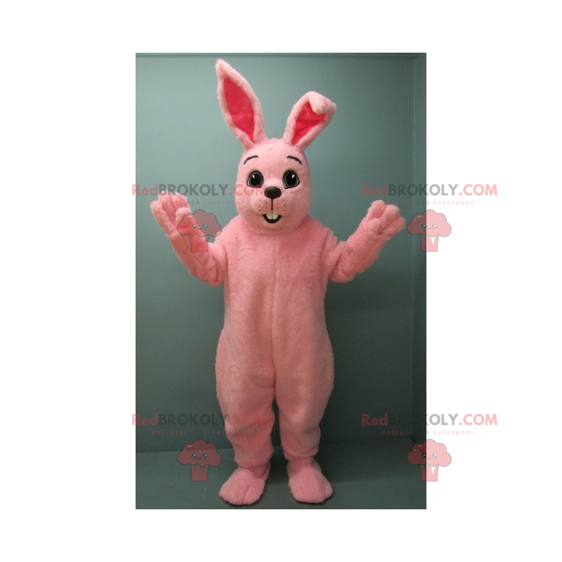 Pink rabbit mascot - Redbrokoly.com