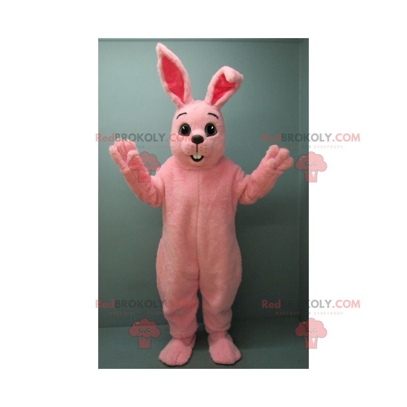 Roze konijn mascotte - Redbrokoly.com Roze konijn mascotte - Redbrokoly.com
