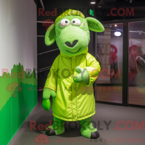 Lime Green Suffolk Sheep...