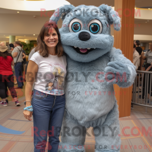 Disfraz de mascota gris...