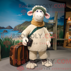 Cream Merino Sau maskot...