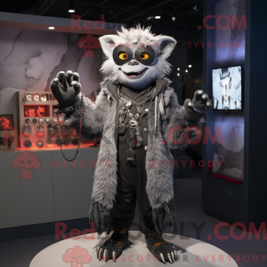 Gray Vampire mascot costume...