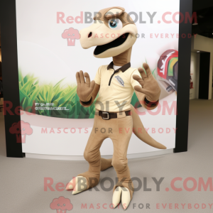 Beige Dimorphodon maskot...