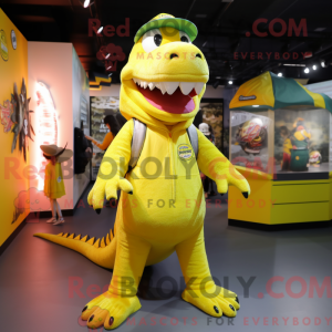 Mascotte de crocodile jaune...