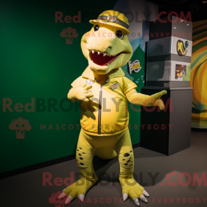 Mascotte de crocodile jaune...