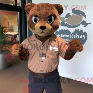Brun Jaguarundi maskot...