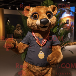 Brown Jaguarundi mascot...