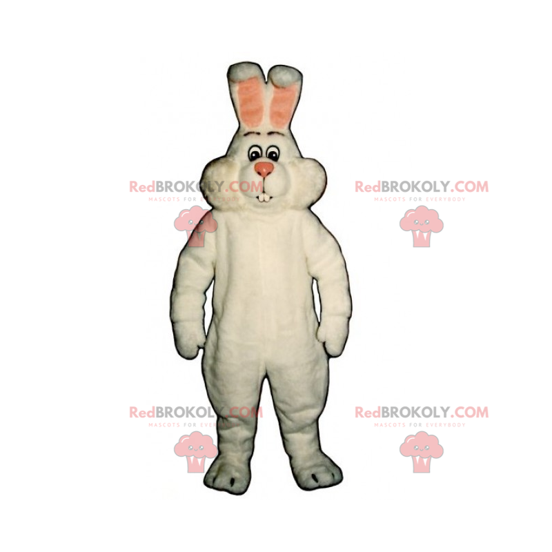 Mascotte de lapin rose et oreilles roses - Redbrokoly.com