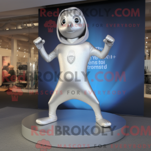 Sølv champagne maskot...