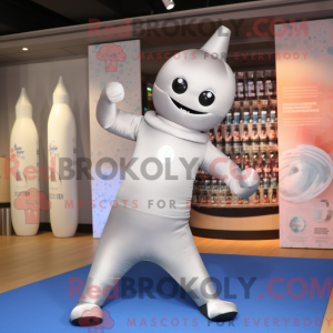 Silver Champagne mascot...