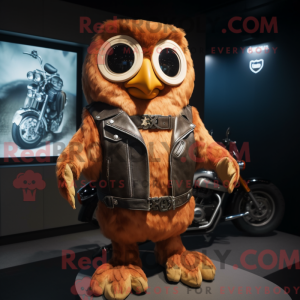 Peach Owl maskotdraktfigur...