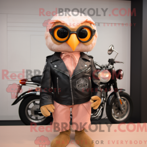 Peach Owl maskotdraktfigur...