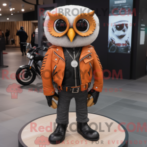 Peach Owl maskotdraktfigur...