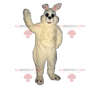 Mascote coelho todo branco - Redbrokoly.com