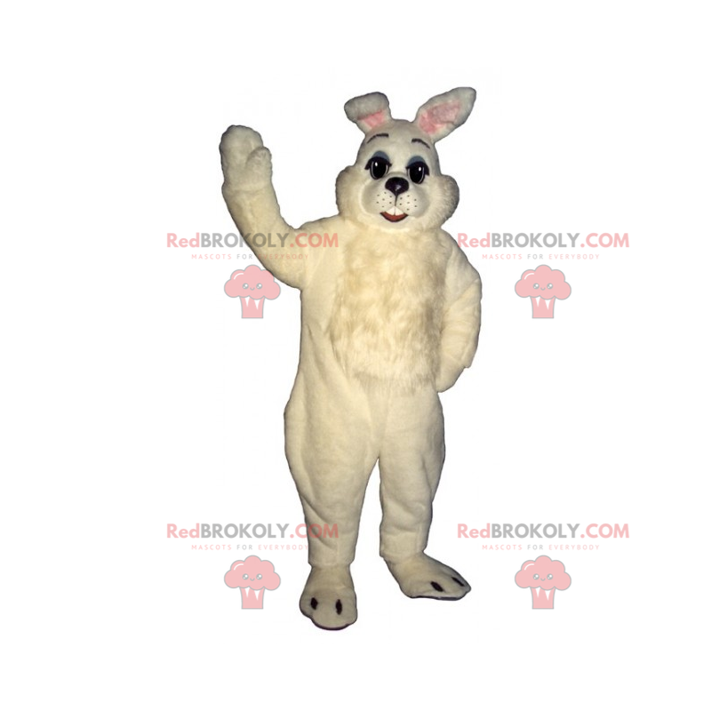 All white rabbit mascot - Redbrokoly.com