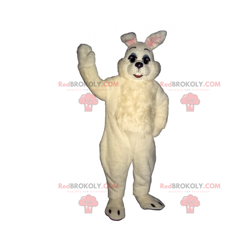 Mascotte helemaal wit konijn - Redbrokoly.com