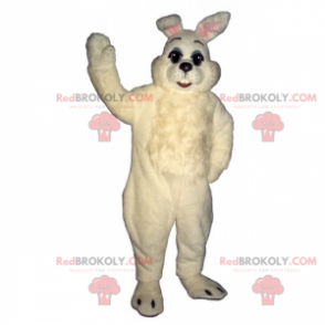 Mascote coelho todo branco - Redbrokoly.com