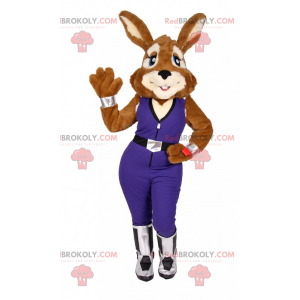 Rabbit mascot with combination - Redbrokoly.com