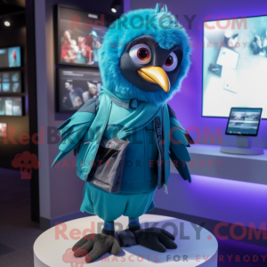Cyan Crow-maskotdraktfigur...