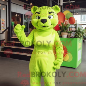 Postava maskota Lime Green...
