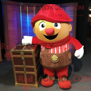 Red Treasure Chest maskot...