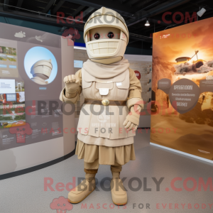 Tan Roman Soldier mascot...