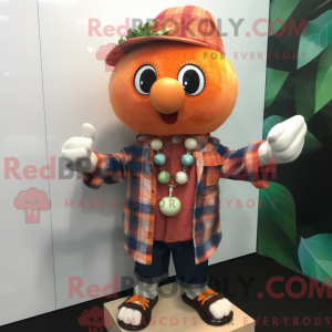 Peach Armband maskot kostym...