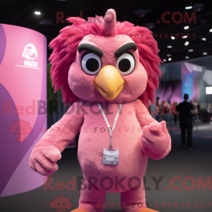 Pink Hawk-maskotdraktfigur...