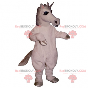 Weißes Einhorn-Maskottchen - Redbrokoly.com