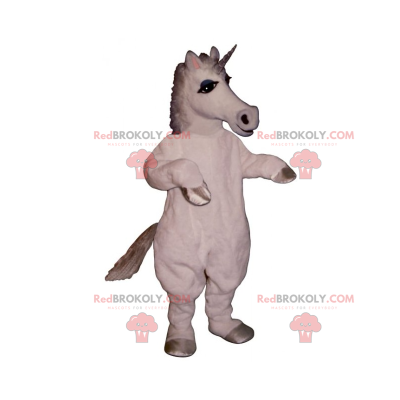 Witte eenhoorn mascotte - Redbrokoly.com