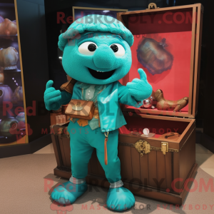 Teal Treasure Chest mascot...