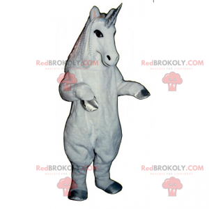 Eenhoorn mascotte zilveren benen - Redbrokoly.com