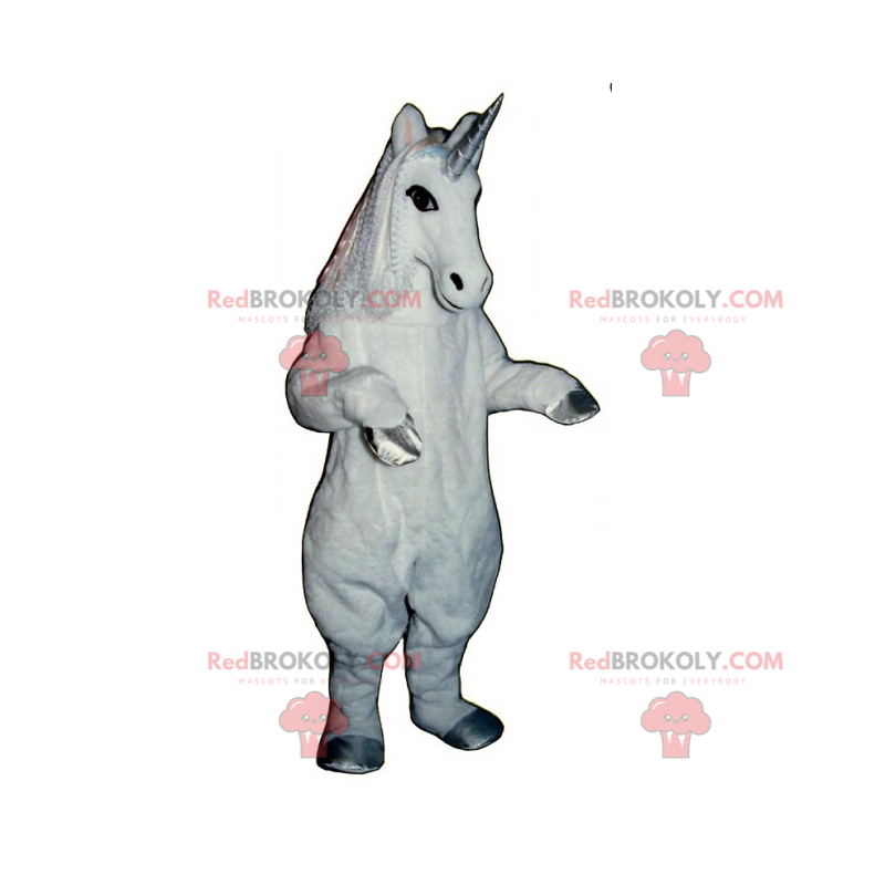 Eenhoorn mascotte zilveren benen - Redbrokoly.com