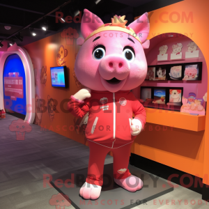 Pig maskot drakt karakter...