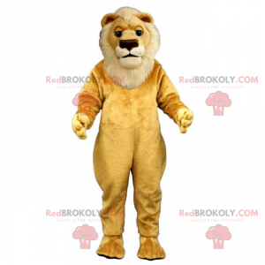 Leeuw mascotte met witte manen - Redbrokoly.com
